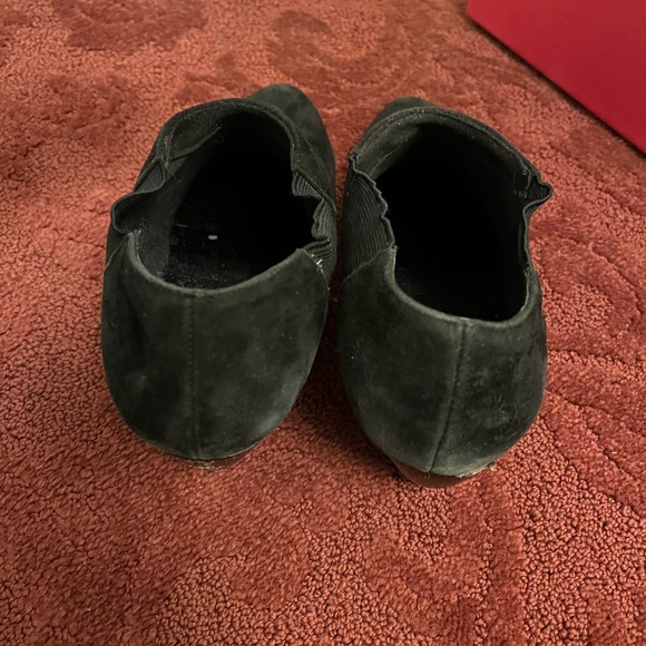 Black suade low boots, worn, very comfy, Vaneli, side 10M - Picture 4 of 7